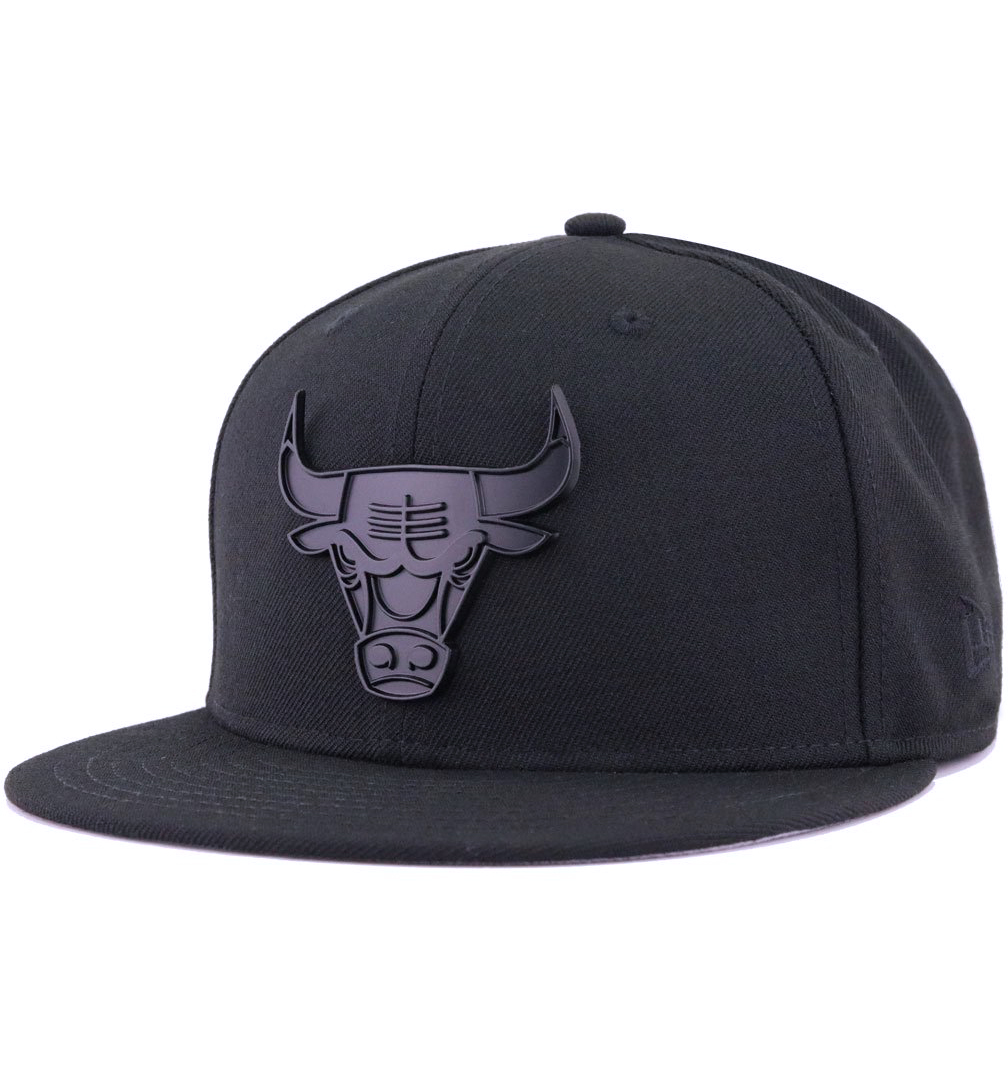 Bull Black Metal Badge Cap